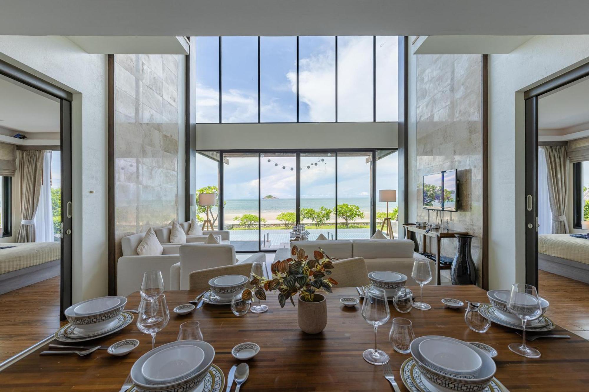 Beachfront Modern 4 Bedroom Pool Villa - Rv Hua Hin Ngoại thất bức ảnh