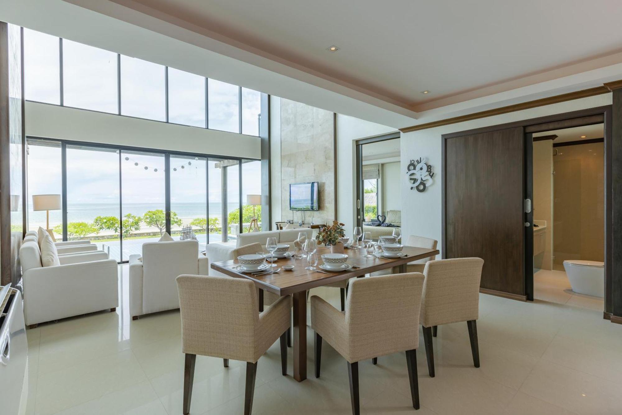 Beachfront Modern 4 Bedroom Pool Villa - Rv Hua Hin Ngoại thất bức ảnh