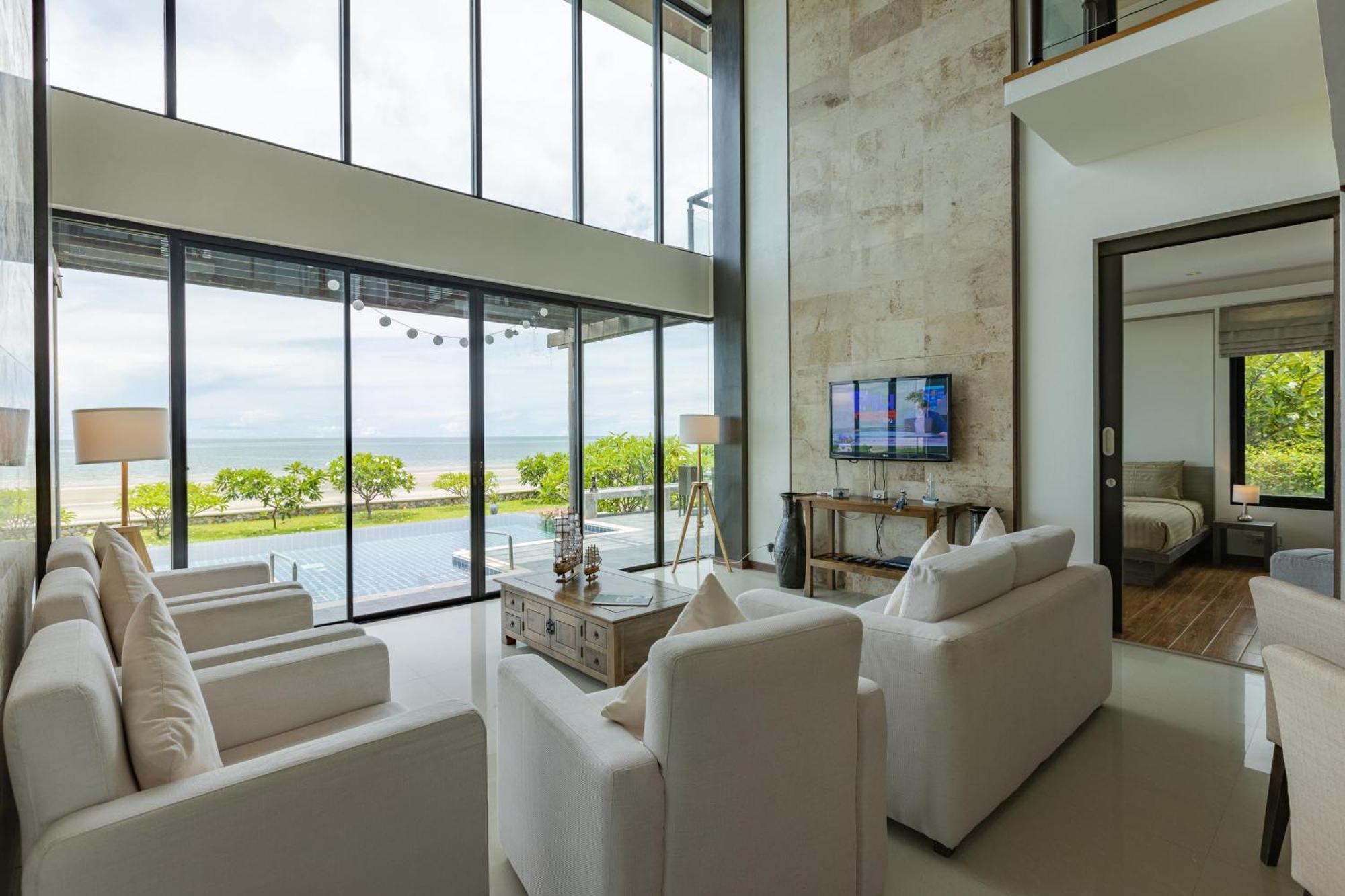 Beachfront Modern 4 Bedroom Pool Villa - Rv Hua Hin Ngoại thất bức ảnh
